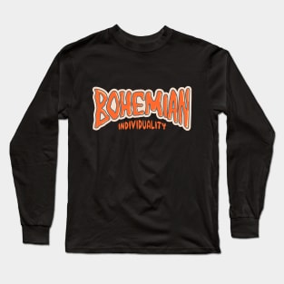 Bohemian Peace - Skate-Inspired Graphic Lettering Shirt Long Sleeve T-Shirt